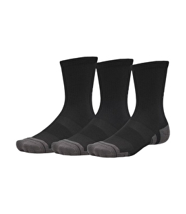 Under Armour Performance Tech 3'lü Paket Crew Çorap Siyah Gri