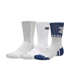Under Armour Performance Tech Nov 3'lü Paket Çorap Lacivert Beyaz Gri