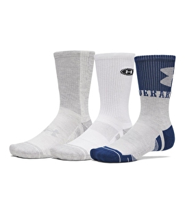 Under Armour Performance Tech Nov 3'lü Paket Çorap Lacivert Beyaz Gri