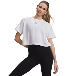 Under Armour Rival Boxy Solid Kadın Kısa Kollu T-Shirt Beyaz