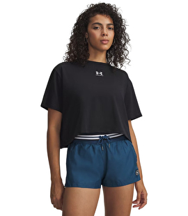 Under Armour Rival Boxy Solid Kadın Kısa Kollu T-Shirt Siyah