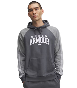 Under Armour Rival Fleece Colorblock Kapüşonlu Sweatshirt Gri