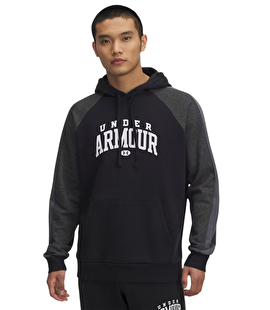 Under Armour Rival Fleece Colorblock Kapüşonlu Sweatshirt Siyah