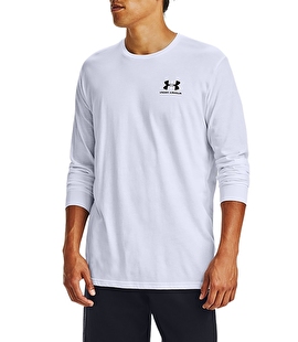 Under Armour Sportstyle Left Chest Uzun Kollu T-Shirt Beyaz