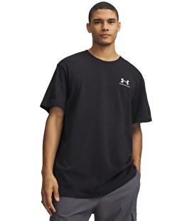 Under Armour UA Logo EMB Heavyweight Kısa Kollu T-Shirt Siyah