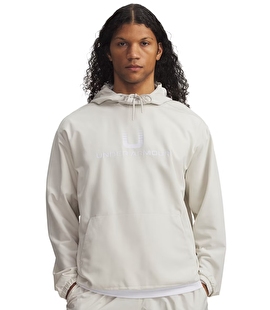 Under Armour Unstoppable Woven Kapüşonlu Sweatshirt Beyaz