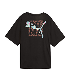 Puma Animal Remix Boyfriend Kadın Kısa Kollu T-Shirt Siyah