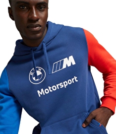 Puma Bmw Mms Essentials Fleece Kapüşonlu Sweatshirt Mavi