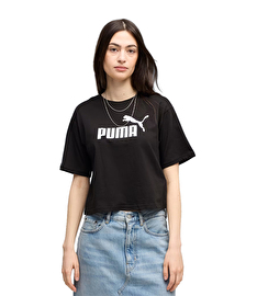 Puma Ess Cropped No.1 Logo Kadın Kısa Kollu T-Shirt Siyah