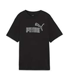 Puma ESS+ Marbleized Relaxed Kadın Kısa Kollu T-Shirt Siyah