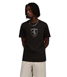 Puma Scuderia Ferrari Tonal Shield Kısa Kollu T-Shirt Siyah
