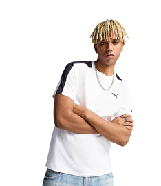 Puma T7 Kısa Kollu T-Shirt Beyaz