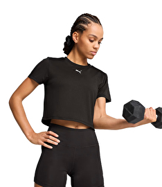 Puma Train All Day Essentials Baby Crop Kadın T-Shirt Siyah
