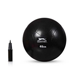 Slazenger Antiburst Gymball Pilates Topu 65 Cm Pompa Hediyeli Siyah