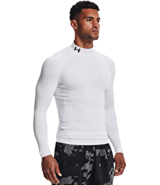 Under Armour ColdGear Compression Mock Uzun Kollu T-Shirt Beyaz