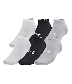 Under Armour Essential Low Cut 6'lı Paket Çorap Siyah Gri