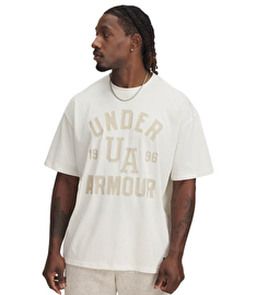 Under Armour Heavyweight Varsity Oversize Kısa Kollu T-Shirt Bej