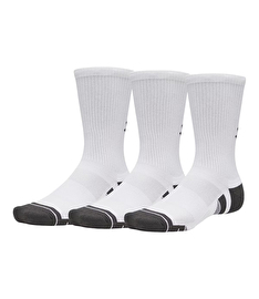 Under Armour Performance Tech 3'lü Paket Crew Çorap Beyaz Gri