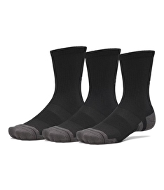 Under Armour Performance Tech 3'lü Paket Crew Çorap Siyah Gri