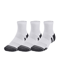 Under Armour Performance Tech 3'lü Paket Quarter Çorap Beyaz Gri