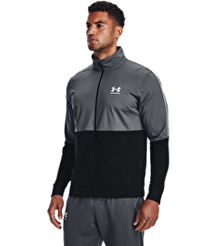 Under Armour Pique Track Jacket Fermuarlı Üst Gri Siyah