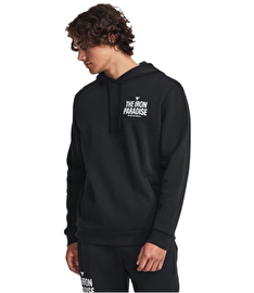 Under Armour Project Rock Rival Fleece Kapüşonlu Sweatshirt Siyah