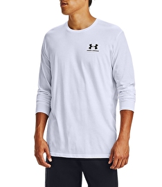 Under Armour Sportstyle Left Chest Uzun Kollu T-Shirt Beyaz