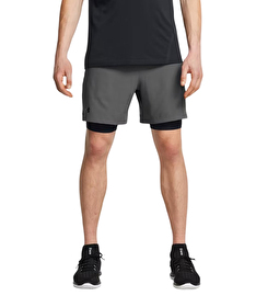 Under Armour Vanish Woven 2 In 1 Şort Gri Siyah