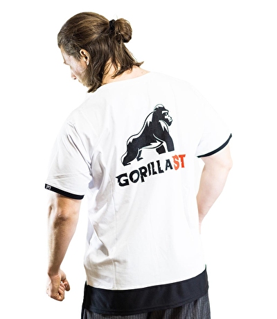 Gorillast Gr Oversize T-Shirt Beyaz