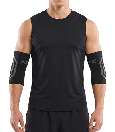 MuscleCloth Elastik Spor Dirseklik 2'li Paket Siyah