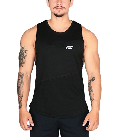 MuscleCloth Elite Kolsuz T-Shirt Siyah