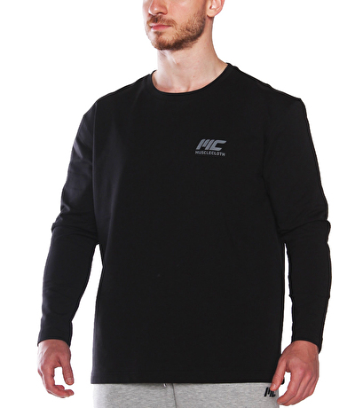 MuscleCloth MC-X Uzun Kollu Sweatshirt Siyah