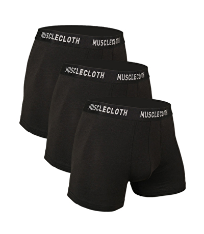 MuscleCloth Modal-X Boxer 3'Lü Paket Siyah