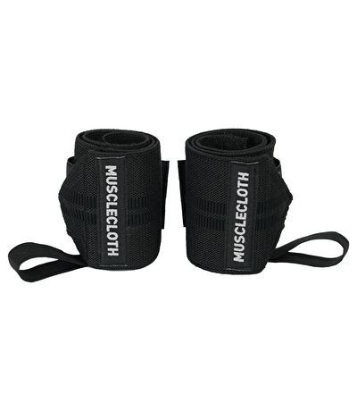 MuscleCloth Pro Wrist Wraps 2'li Paket Siyah
