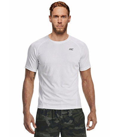 MuscleCloth Running Kısa Kollu T-Shirt Beyaz
