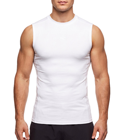 MuscleCloth Tech Kolsuz T-Shirt Beyaz