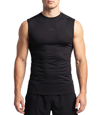 MuscleCloth Tech Kolsuz T-Shirt Siyah