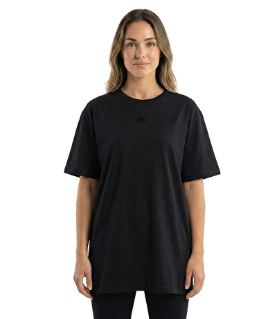 MuscleCloth Training Kadın Oversize T-Shirt Siyah
