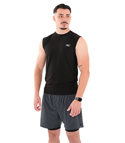 MuscleCloth Training Kolsuz T-Shirt Siyah
