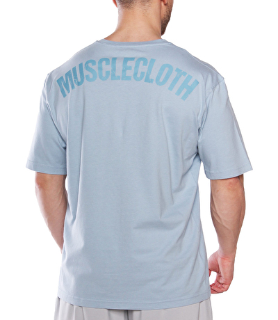MuscleCloth Washed Oversize T-Shirt Açık Mavi