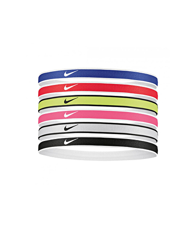 Nike Swoosh Sport Headbands Printed 6'lı Saç Bandı Çok Renkli