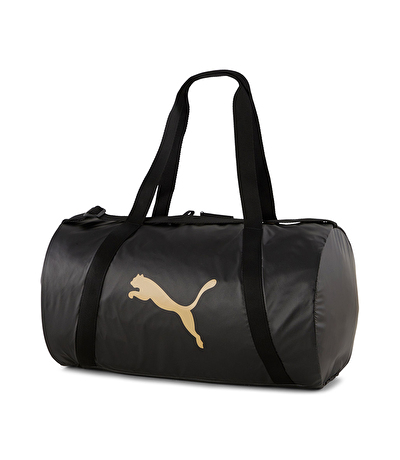Puma At Ess Barrel Bag Kadın Spor Çanta Siyah Gold