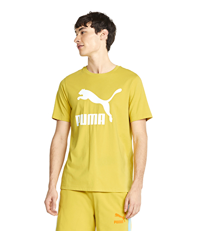 Puma Classics Logo Kısa Kollu T-Shirt Sarı