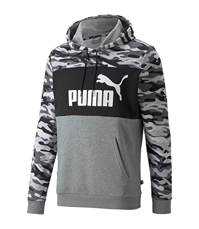Puma Ess+ Camo Kapüşonlu Sweatshirt Kamuflaj