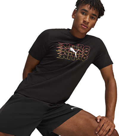 Puma Graphic Nitro Kısa Kollu T-Shirt Siyah