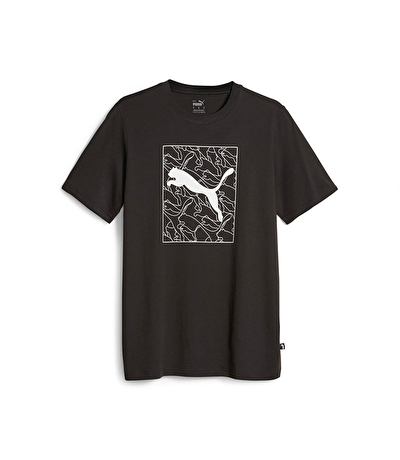 Puma Graphics Cat Kısa Kollu T-Shirt Siyah