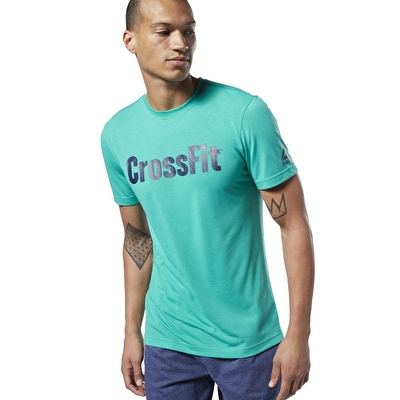 Reebok Crossfit Speedwick F.E.F. Graphic T-Shirt Yeşil