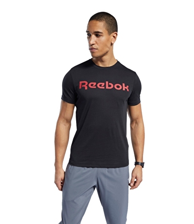 Reebok Graphic Series Linear Logo Tee T-Shirt Siyah