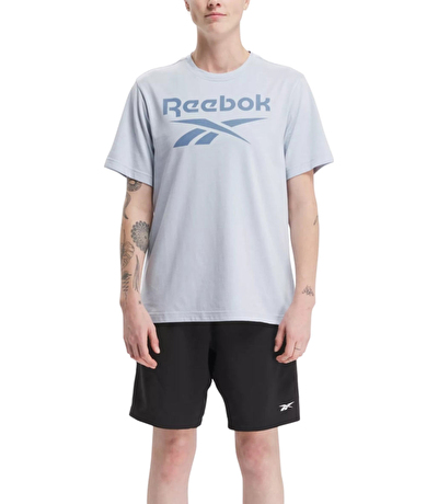Reebok Identity Big Stacked Logo Kısa Kollu T-Shirt Açık Mavi
