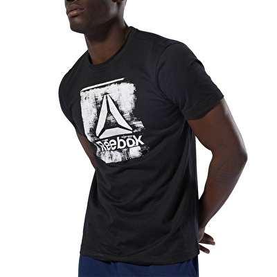 Reebok Stamped Logo Crew T-Shirt Siyah